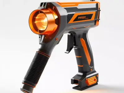 Futuristic Plasma Cutter with Glowing Blade 3D model