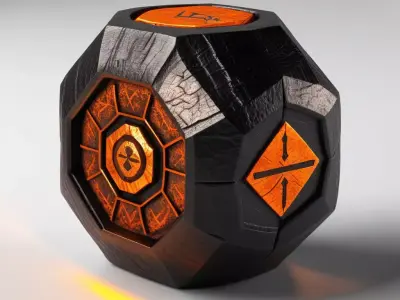 Mystic SciFi Energy Core Artifact 3D model
