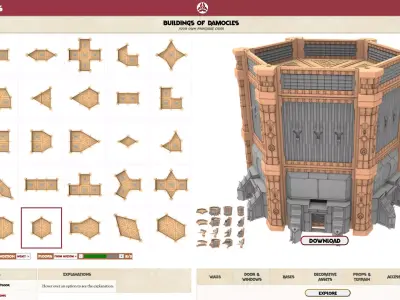 Damocles City Builder - Military Base - Modular Buildings 3D print model