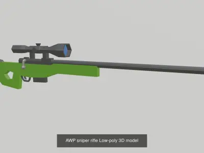LowPoly Guns Pack 3D Model Collection