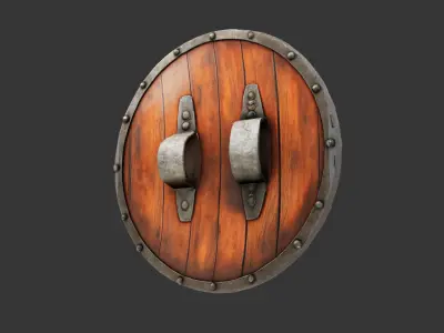 Round Shield Free low-poly 3D model