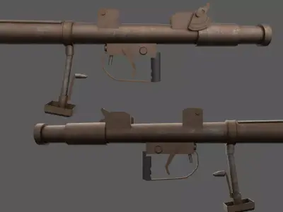 PIAT - British WW2 Weapon Low-poly 3D model
