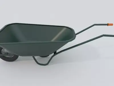 Wheel Barrow PBR Free low-poly 3D model