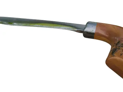 Badik Traditional Weapon From Makasar Indonesia 3D model