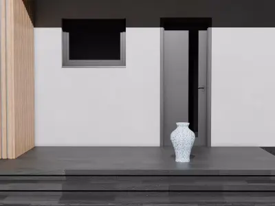 High-Quality Game Ready Traditional Japanese Porcelain Vase Low-poly 3D model