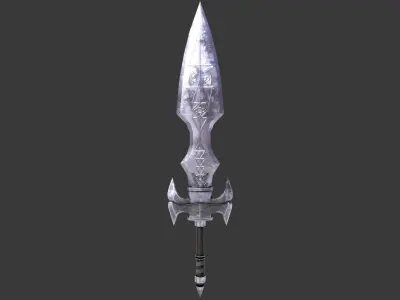 Medieval Great Sword Low-poly 3D model