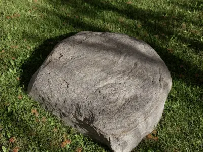  Cool Toned Smooth Thin Flat Large Rock Boulder Model 