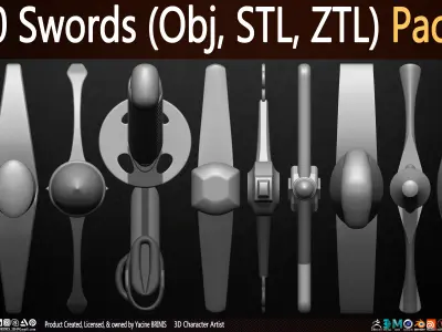 Pack of Swords Volume 01 Low-poly 3D model