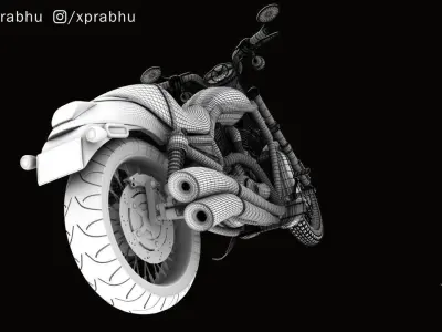 Harley Davidson Vrod 100th Anniversary 3D model