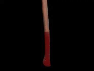 Fire Axe game ready  Low-poly 3D model