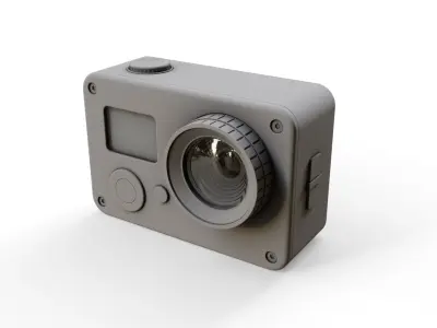 Military Action Camera Low-poly 3D model