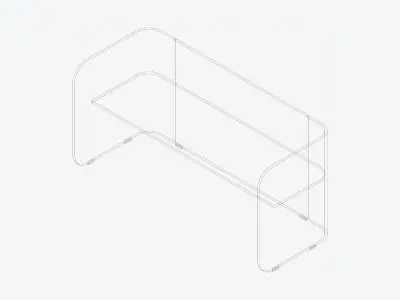 Booth - Simplicity - Type 1 - X Large Low-poly 3D model