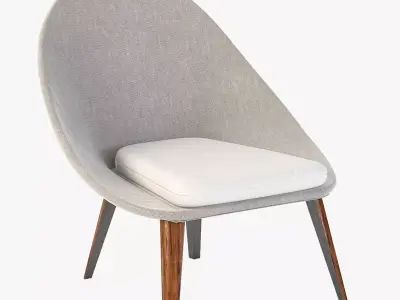 Dinosaur Egg Lounge Side Chair 3D model