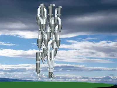 10000-tonnes-per-day-cyclone-preheater-2-strings-cement-plant... Free 3D model