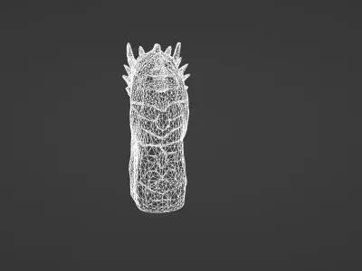 Ancient Stone Dragon Totem 3D model
