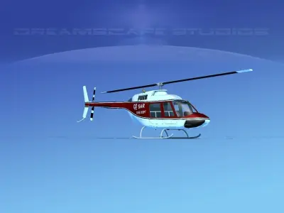 Bell 206 Fire Department 3D model