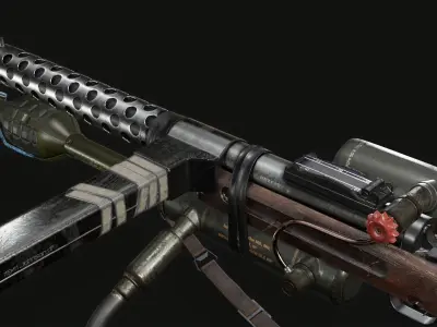 sterling submachine gun 3D model purchase