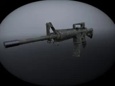 M4A1 carabina Free low-poly 3D model