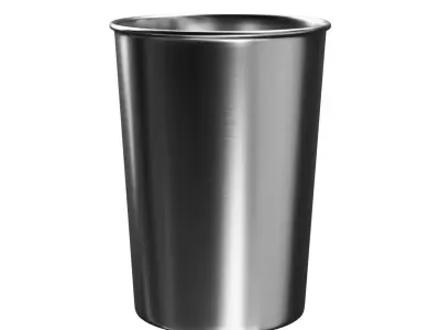 Stainless Steel Trash Can 3D model