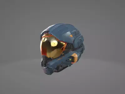 scifi helmets set 1 3D model