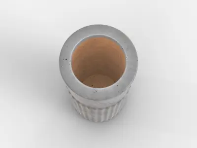 Vase Concrete Small Low-poly 3D model