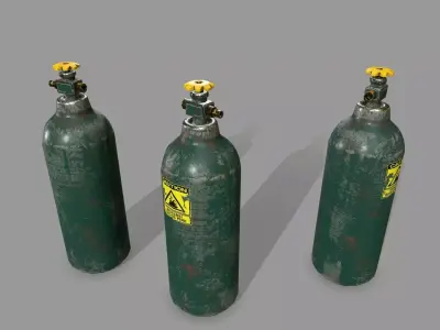 Propane Tank Low-poly 3D model 3