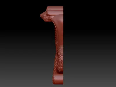 FIVE HEAD SNAKE 3D print model