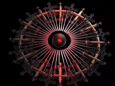 Angel Vortex Crown Sun Golden Sun 3D model