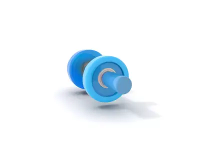 Blue Fitness Dumbbell model pack Low-poly 3D model
