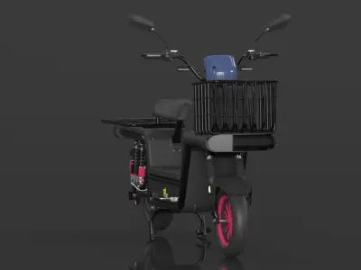 EOX E4 Plus Low Speed Electric Loader Scooter Non RTO Low-poly 3D model