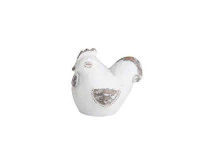 White Decorative Rooster Figurine Animal 3D model