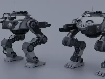 high quality robot mech 3D model