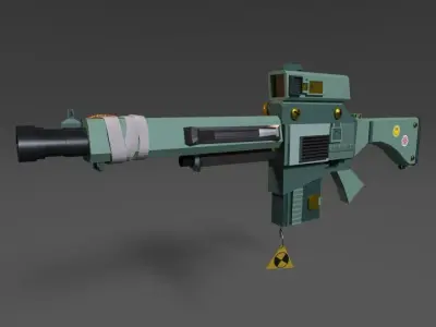 Stylized Gun Low-poly 3D model buy