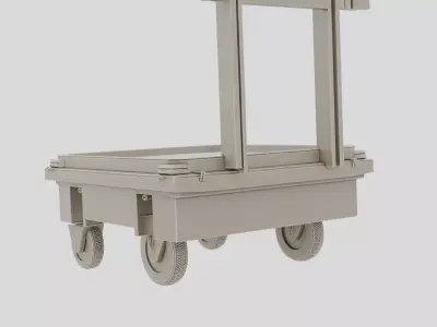 Hidden Facility Equipment Transport Cart for 3D print 3D model