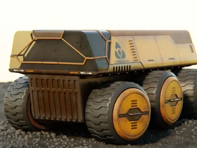 MARS EXPLORER TRUCK RIGGED 3D model