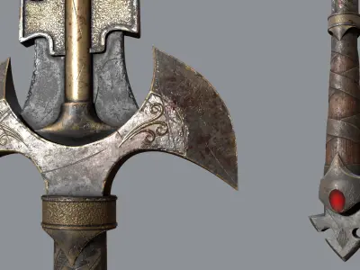 Weapon AXE Low-poly 3D model buy