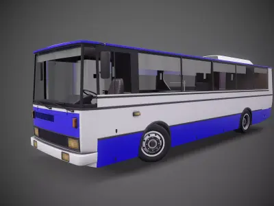 Bus-house bus Low-poly 3D model