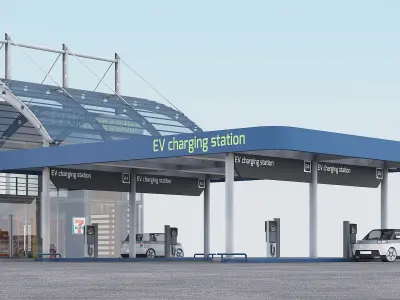 EV charging station 3D model purchase