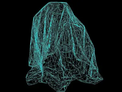 Sheet Covered Crates Or Boxes 2 Low Poly Game Ready Scanned Low-poly 3D model