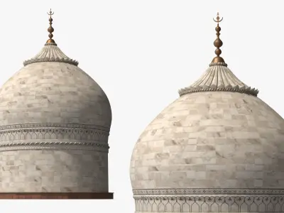Indo-Islamic Tomb Dome Structure 3D model