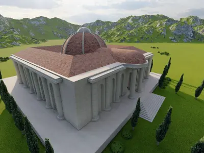 Parthenon-Historical Greek Temple 3D model buy