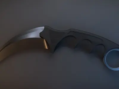 Karambit knife 3D model shop