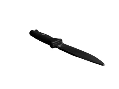 Tactical Fixed Blade Utility Knife Low-poly 3D model
