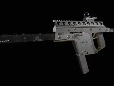 Kriss Vector SMG Game Ready Model 8k 4k 2k Unreal High Quality Free low-poly 3D model