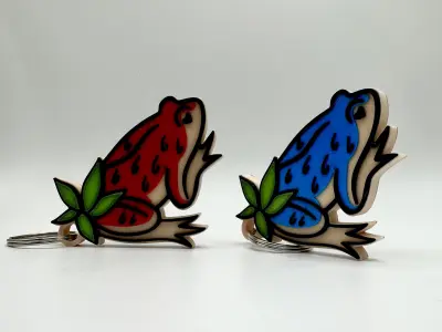 Berry Frog Keychain 3D model