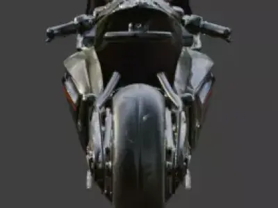 Cyberpunk Assassin Motorcycle 3D Model Low-poly 3D model