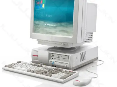 Old PC Compaq deskpro 3D model