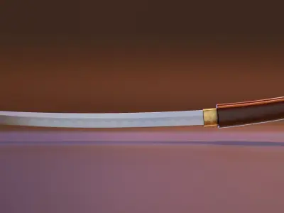 Kodachi japanese samurai sword 3D model