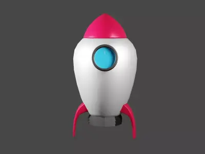 rocket lowpoly ship Free low-poly 3D model