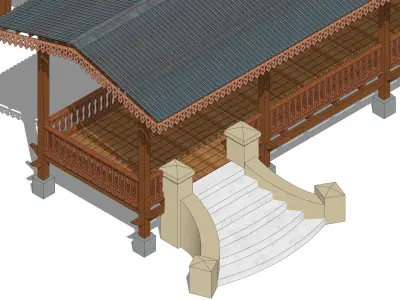 Rumah Melayu Melaka Malay Heritage House 3D model